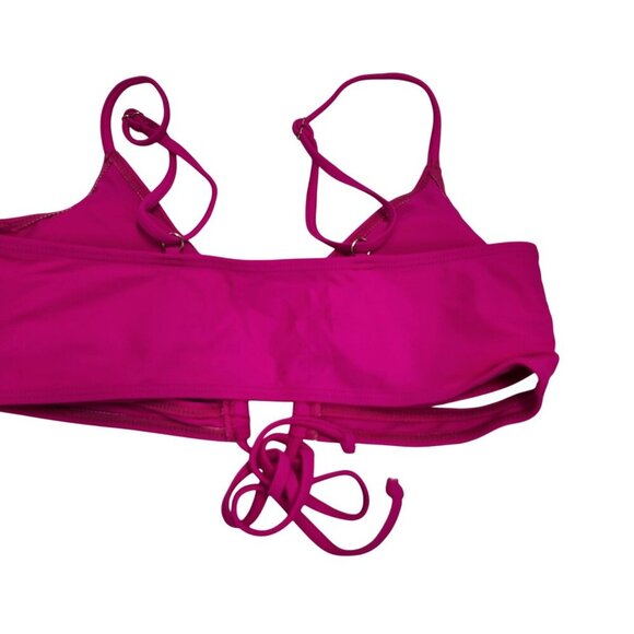 Zaful Womens Pink Ruched Bikini Set With Adjustable Straps & Tie Back Size S - Picture 7 of 7
